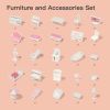 Modern Wooden Dollhouse for Kids, Birthday Presents for Toddler 3+